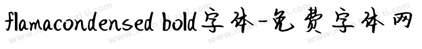 flamacondensed bold字体字体转换